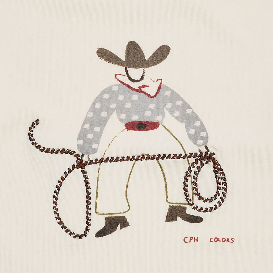 COPENHAGEN COLORS Langarmshirt mit Cowboy-Motiv Organic Cotton