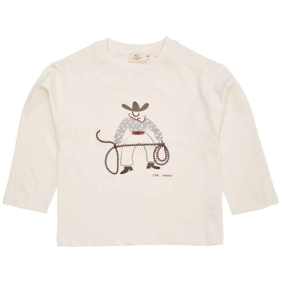 COPENHAGEN COLORS Langarmshirt mit Cowboy-Motiv Organic Cotton