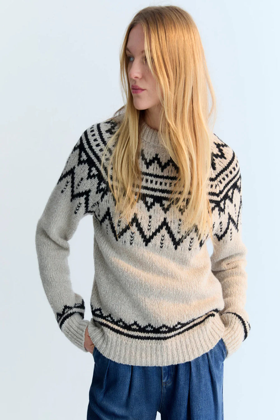 The New Society Woman Pullover LUNA Wool Mix