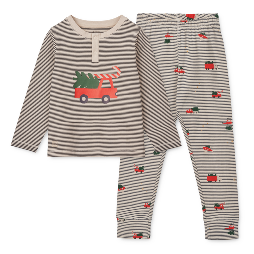 Liewood Bedrucktes Pyjama-Set WILHELM Organic Cotton