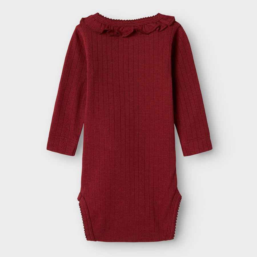 Lil`Atelier Langarm Body mit Rüschen NBFRACHEL NON Organic Cotton