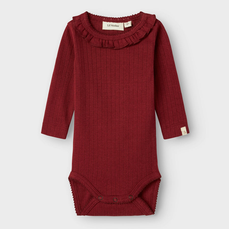 Lil`Atelier Langarm Body mit Rüschen NBFRACHEL NON Organic Cotton