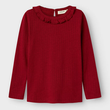 Lil`Atelier Langarmshirt mit Rüschen NMFRACHEL NIM Organic Cotton
