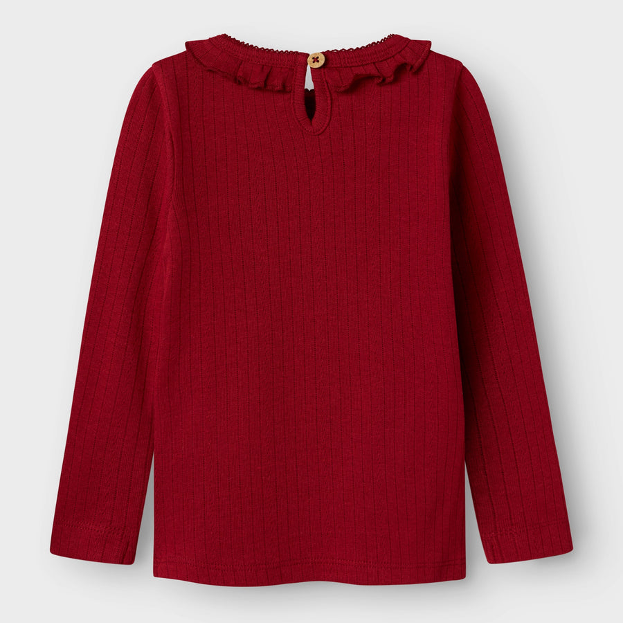 Lil`Atelier Langarmshirt mit Rüschen NMFRACHEL NIM Organic Cotton