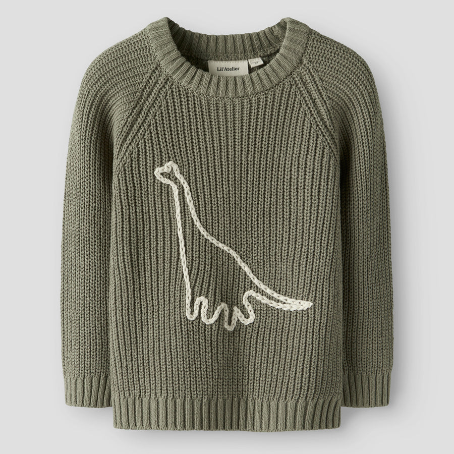 Lil`Atelier Strickpullover NMMEMLEN EMB Organic Cotton