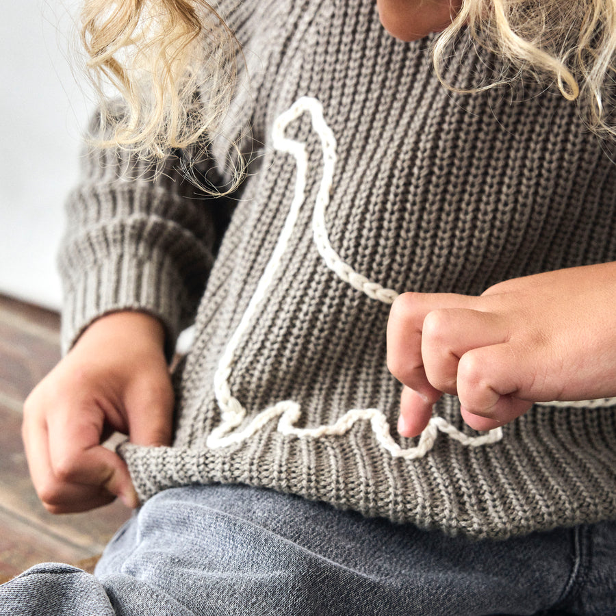 Lil`Atelier Strickpullover NMMEMLEN EMB Organic Cotton