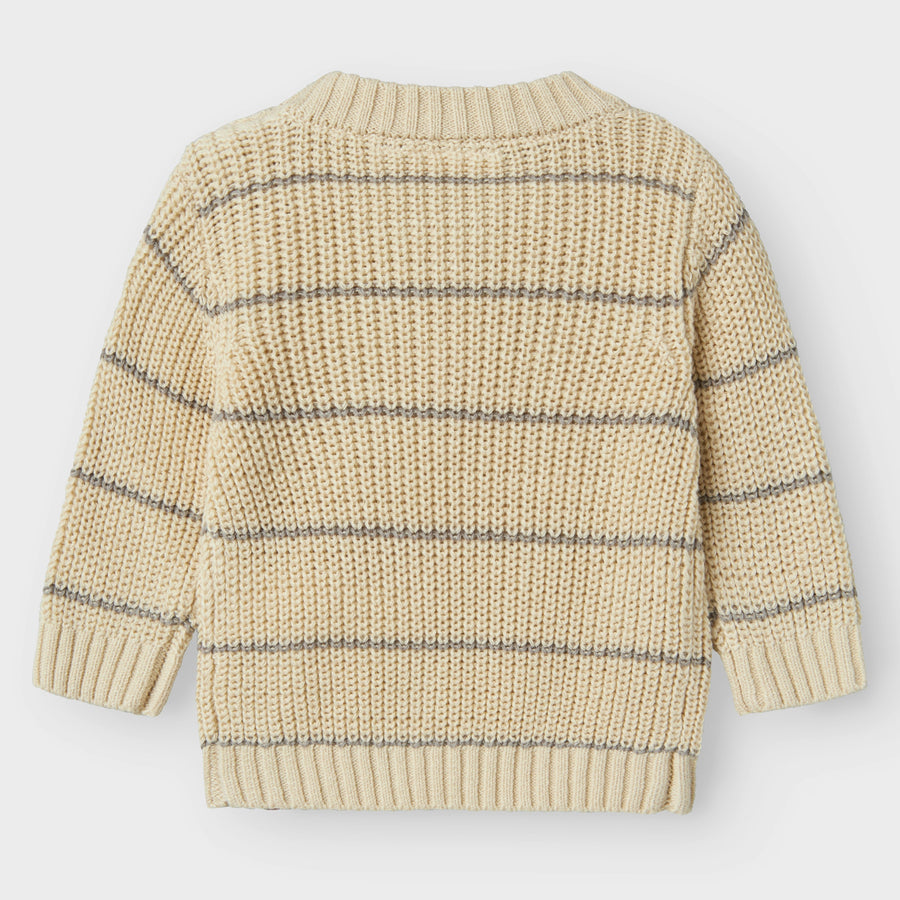 Lil`Atelier Gestreifter Strickpullover NBMEMLEN Organic Cotton