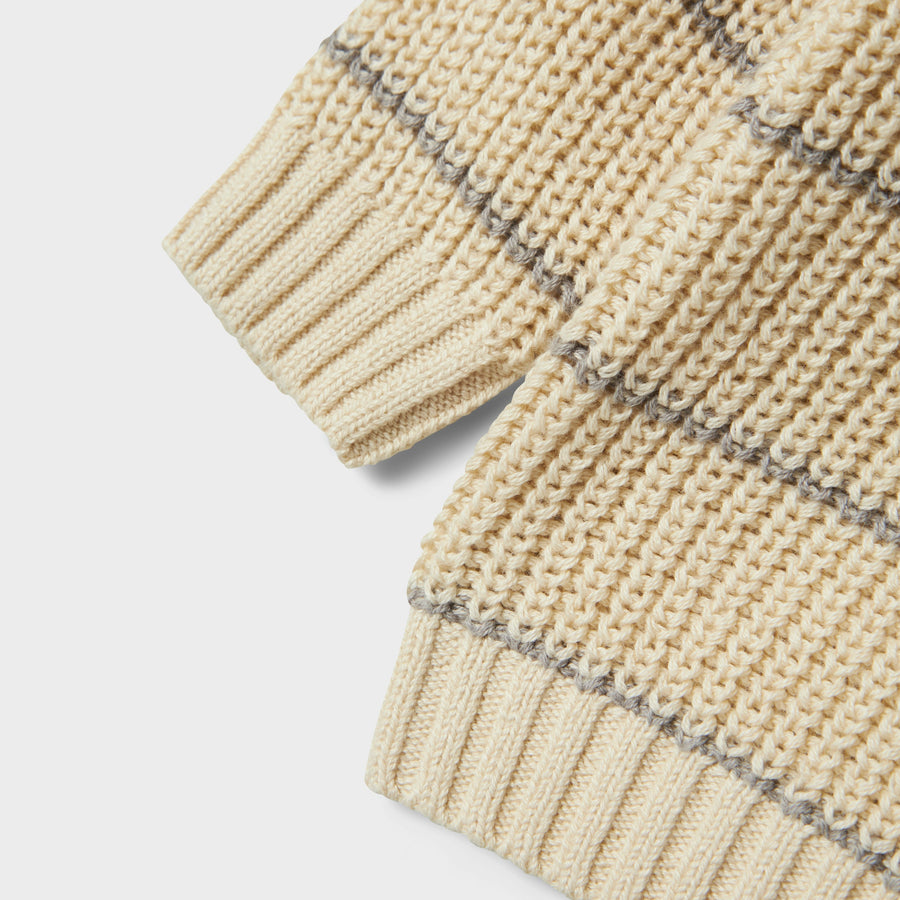 Lil`Atelier Gestreifter Strickpullover NBMEMLEN Organic Cotton