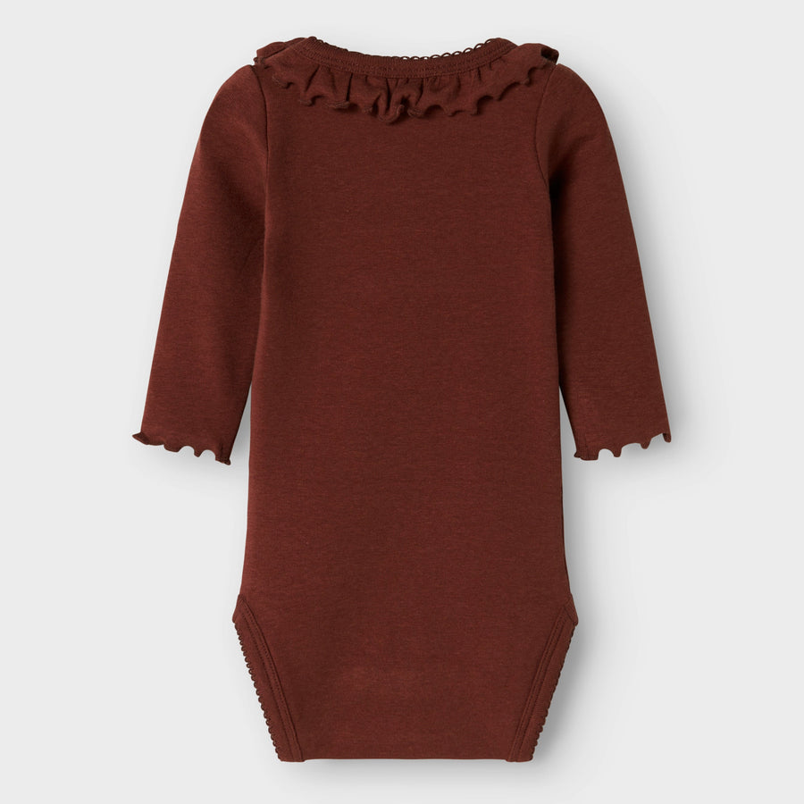 Lil`Atelier Langarm Body mit Rüschen NBFGAYO KOJ Organic Cotton