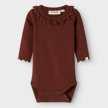 Lil`Atelier Langarm Body mit Rüschen NBFGAYO KOJ Organic Cotton