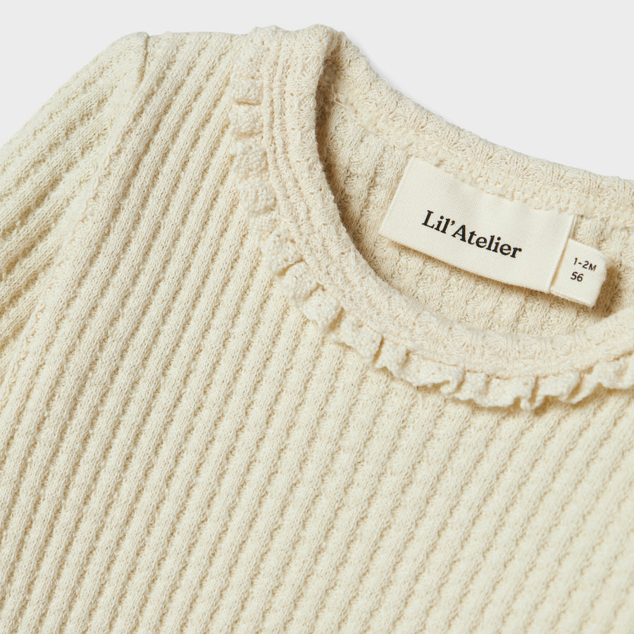 Lil`Atelier Langarm Body mit Rüschen NBFOSANNE Organic Cotton