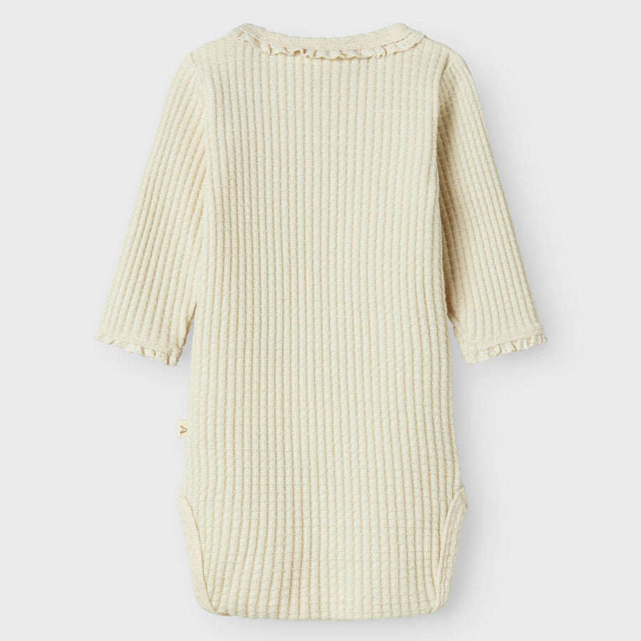 Lil`Atelier Langarm Body mit Rüschen NBFOSANNE Organic Cotton