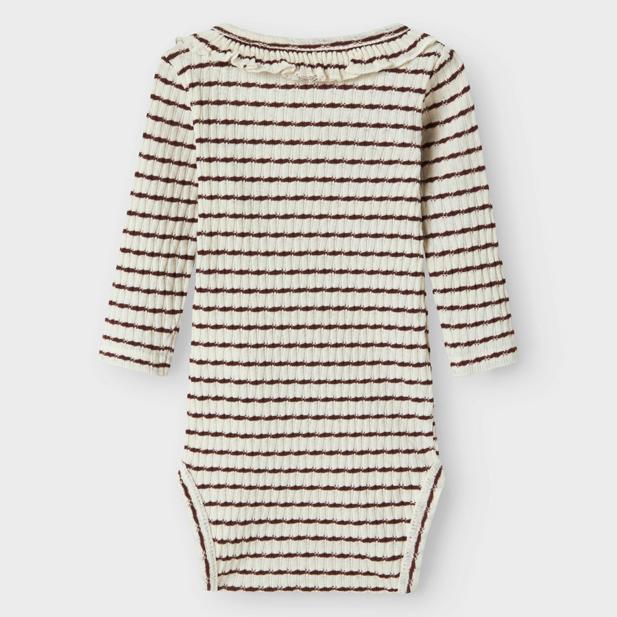 Lil`Atelier Langarm Body mit Rüschen NBFOSOPHIA Organic Cotton