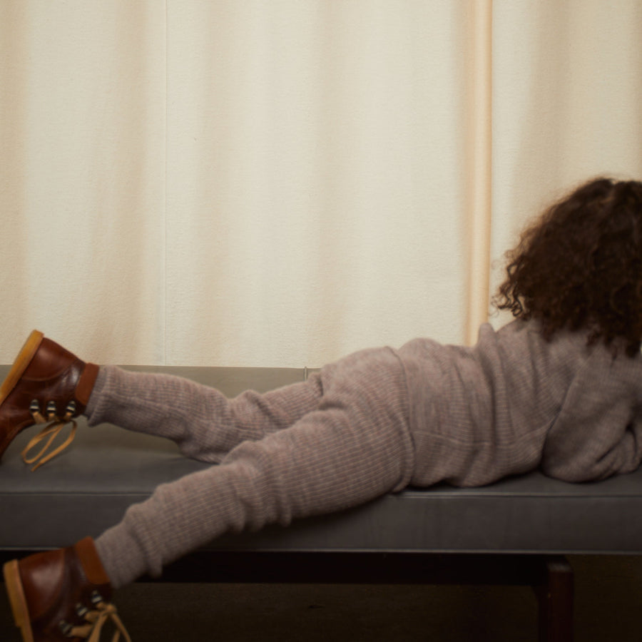 COPENHAGEN COLORS Rib Leggings mit Kordelzug Merino Wool