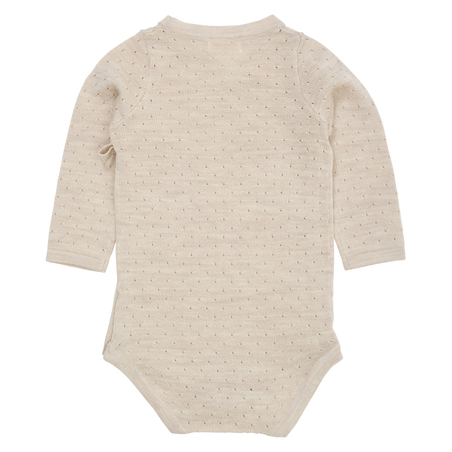 COPENHAGEN COLORS Gestrickter Wickelbody Merino Wool