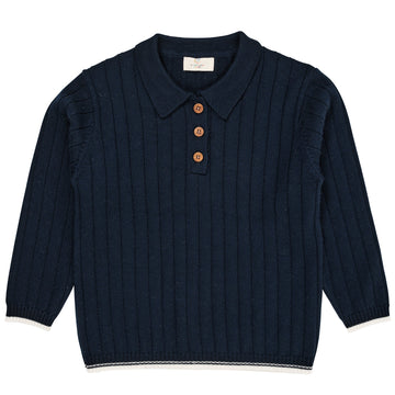 COPENHAGEN COLORS Gestricktes Poloshirt Merino Wool
