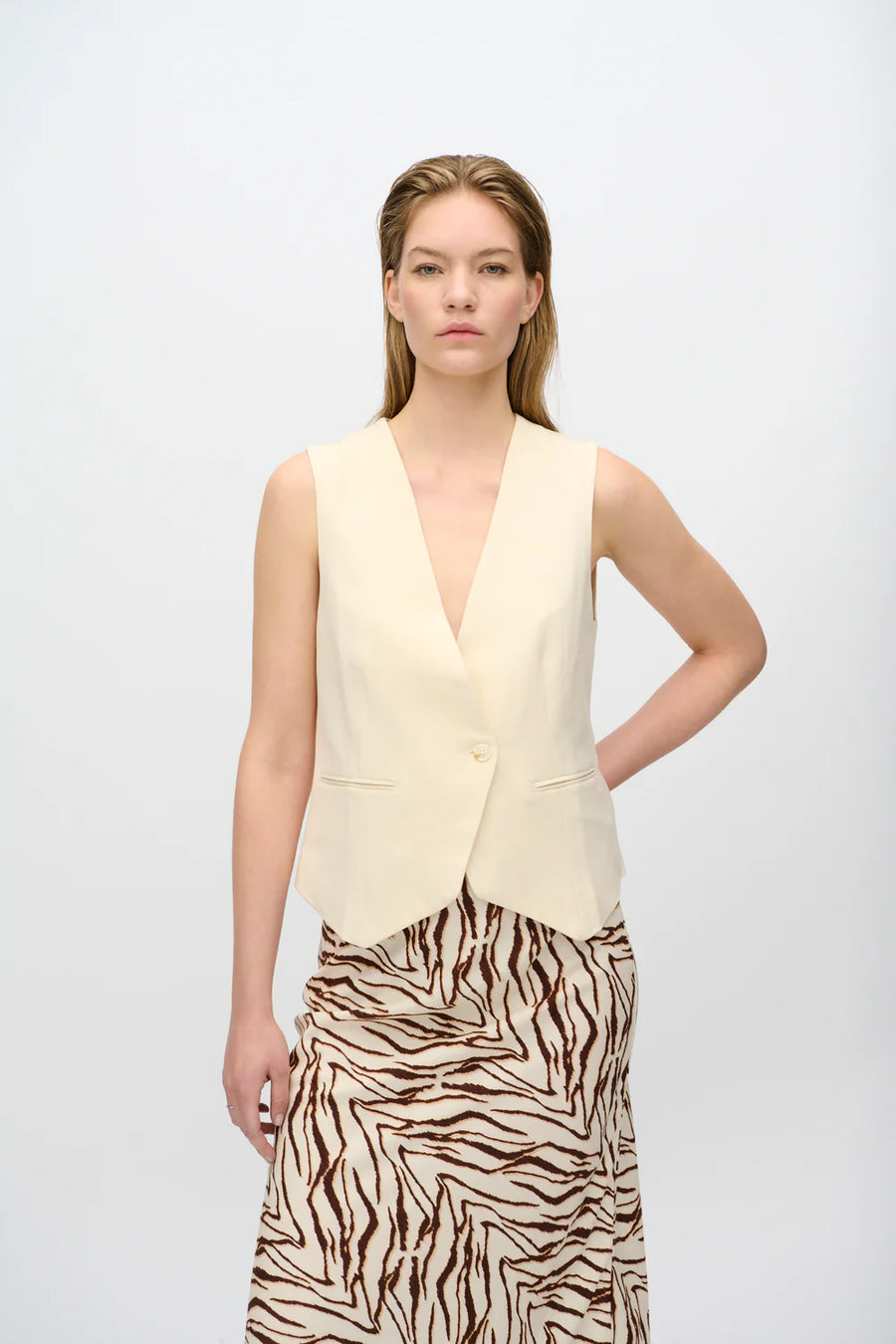 minimum Weste MELINA Linen Viscose Mix