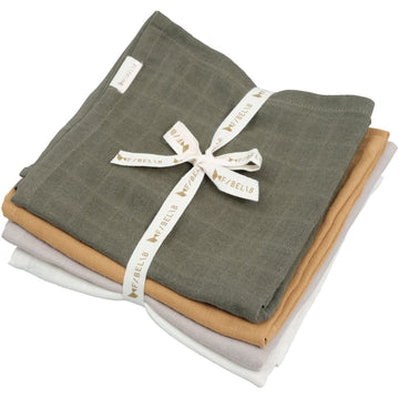 Fabelab Musselintücher 4er-Pack Organic Cotton