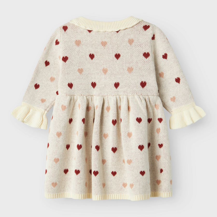 Lil`Atelier Strickkleid mit Herzprint NBFSARAN Organic Cotton