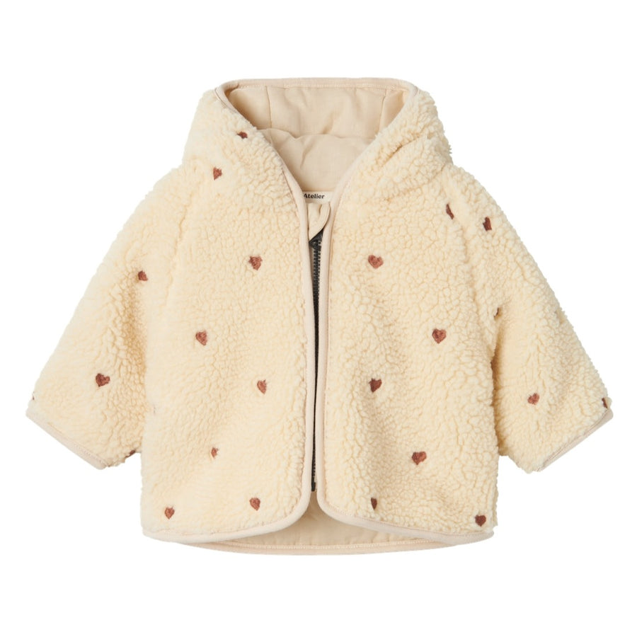 Lil`Atelier Sherpa Jacke NBFNALO Recyceltes Polyester