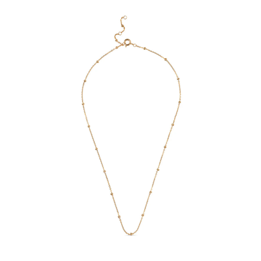 Enamel Copenhagen Halskette BEADED CHAIN 18k Gold Plated Recycled Silver