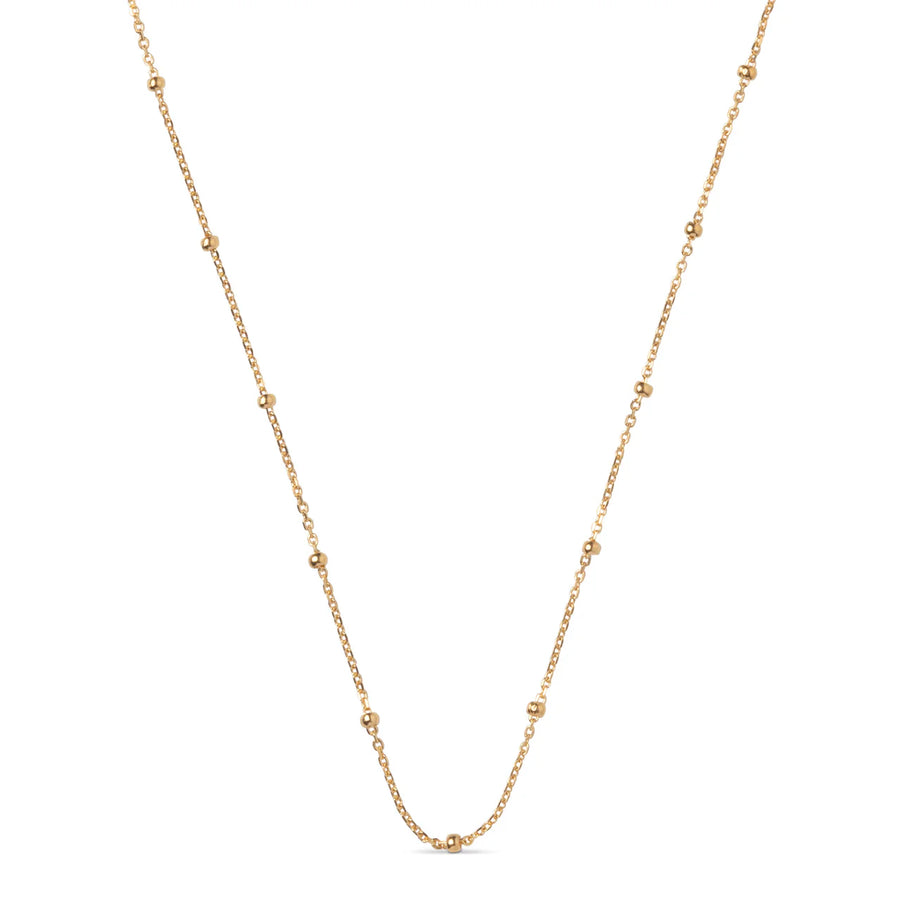 Enamel Copenhagen Halskette BEADED CHAIN 18k Gold Plated Recycled Silver