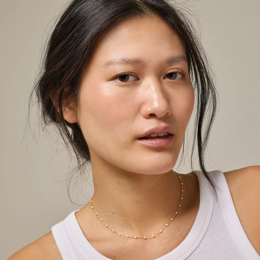 Enamel Copenhagen Halskette LOLA 18k Gold Plated Recycled Silver