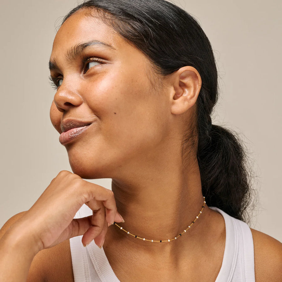 Enamel Copenhagen Halskette LOLA 18k Gold Plated Recycled Silver