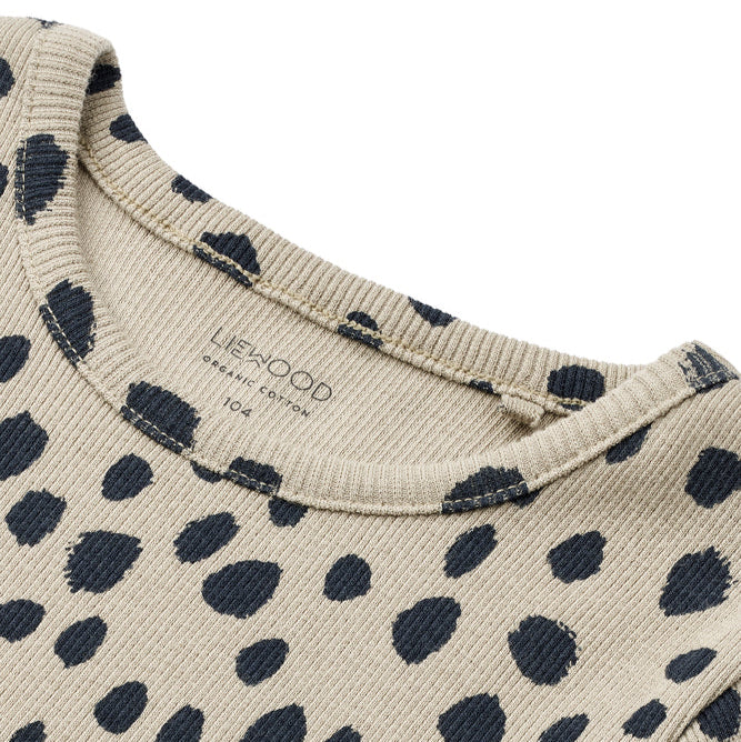 Liewood Leopard Rib T-Shirt NIEVE Organic Cotton