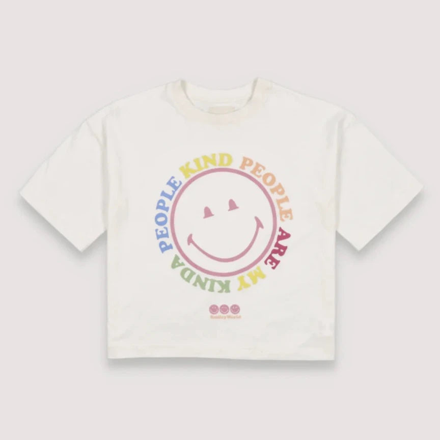 The New Society Smiley T-Shirt ROLLING Cotton