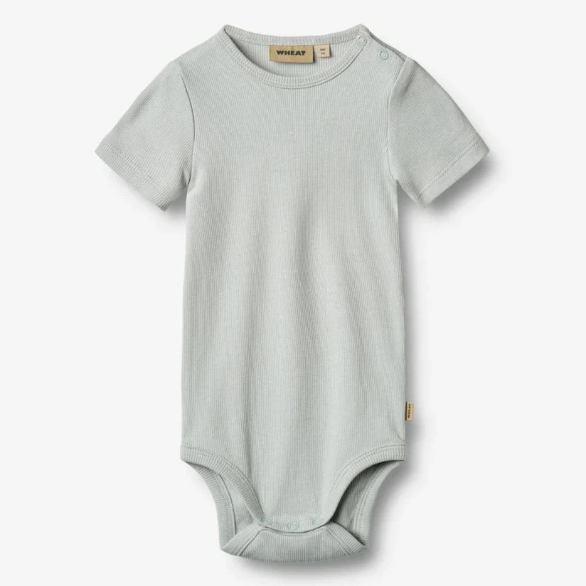 WHEAT Kurzarm Rib Body TIMO Organic Cotton-Modal