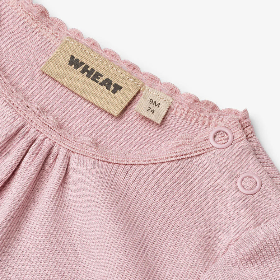 WHEAT Langarm Rib Body LOTTA Organic Cotton-Modal