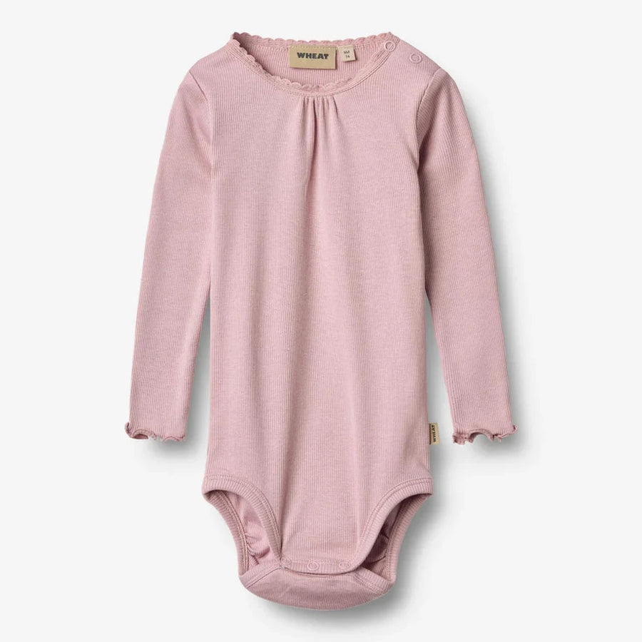 WHEAT Langarm Rib Body LOTTA Organic Cotton-Modal