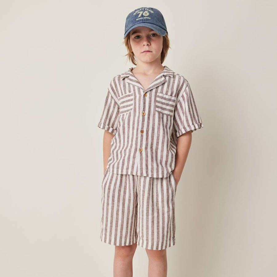 Tocoto Vintage Gestreifte Shorts Leinen
