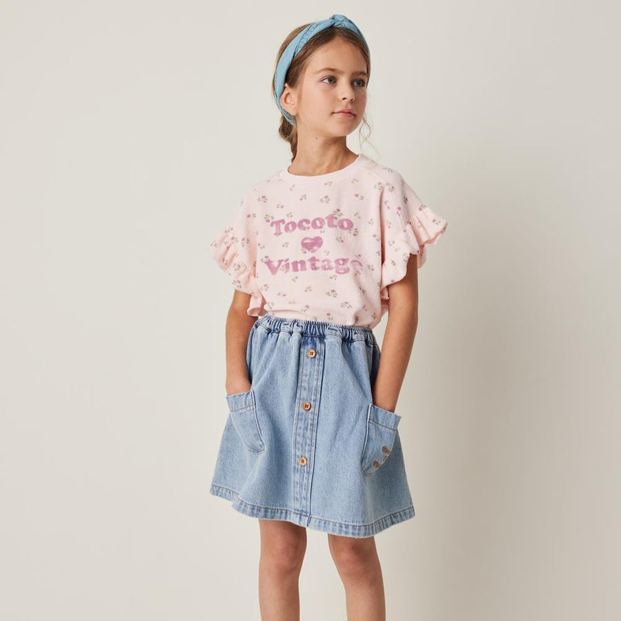 Tocoto Vintage Jeansrock Cotton