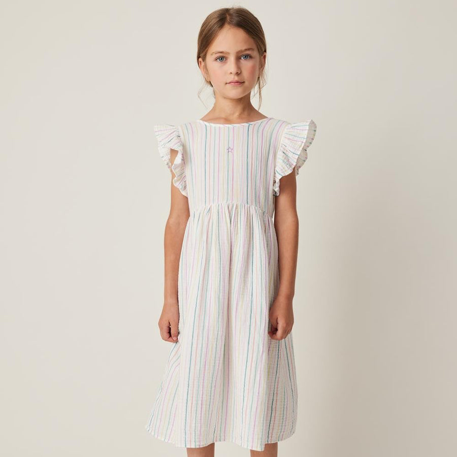 Tocoto Vintage Gestreiftes Midikleid Cotton