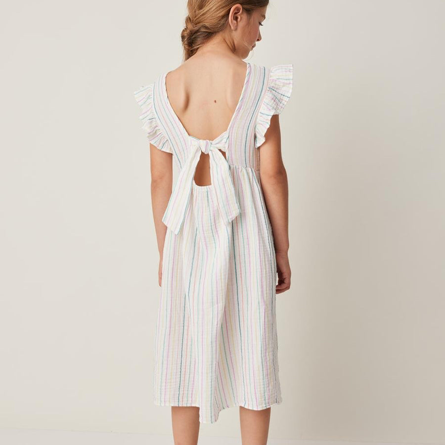 Tocoto Vintage Gestreiftes Midikleid Cotton