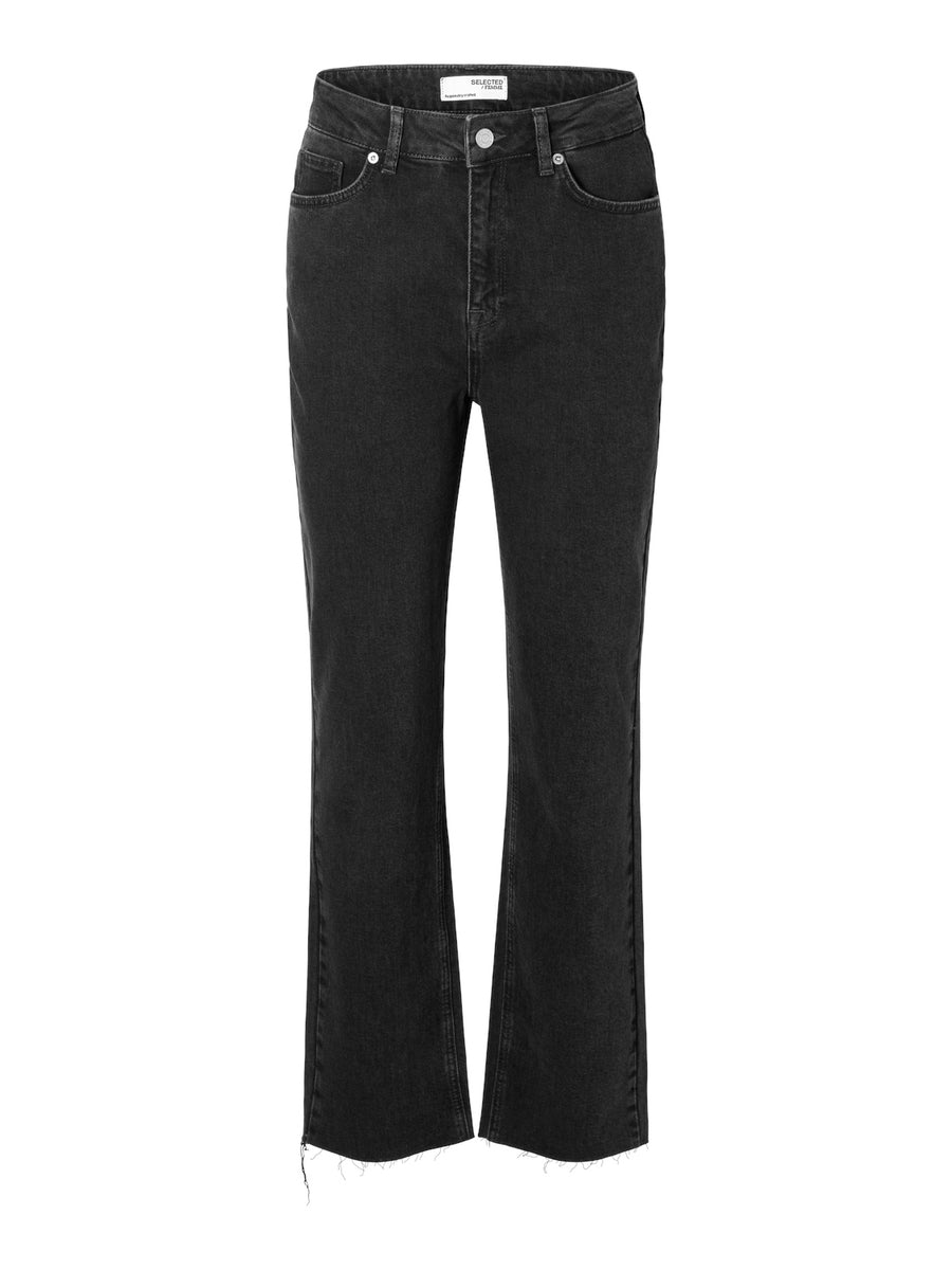 SELECTED FEMME Straight Hight Waist Jeans SLFROBY Cotton