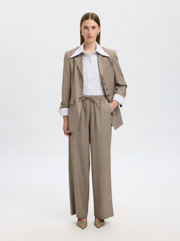 SELECTED FEMME Hose SLFMELLI EXTRA WIDE Wool Mix