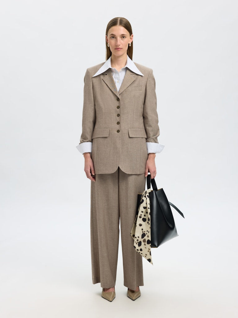 SELECTED FEMME Hose SLFMELLI EXTRA WIDE Wool Mix