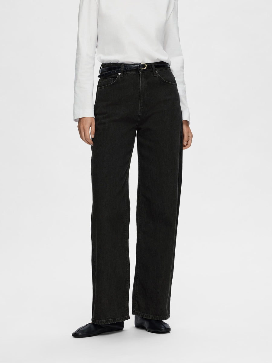SELECTED FEMME Jeans Wide SLFMARLEY Organic Cotton