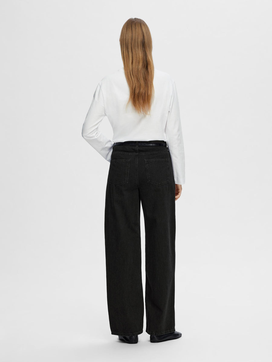 SELECTED FEMME Jeans Wide SLFMARLEY Organic Cotton