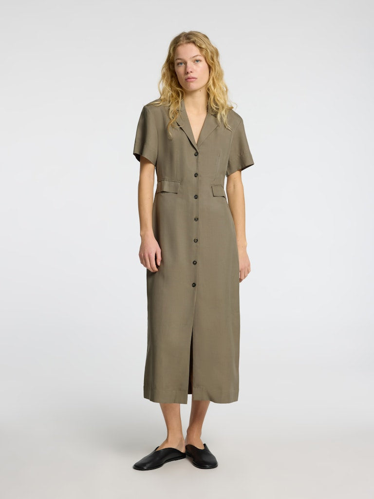 SELECTED FEMME Kleid SLFNATUK SS BUTTONED TENCEL™ Lyocell Linen