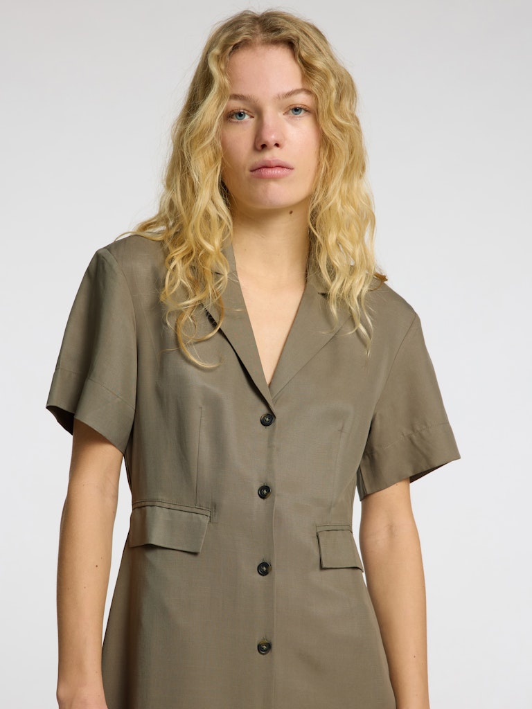 SELECTED FEMME Kleid SLFNATUK SS BUTTONED TENCEL™ Lyocell Linen