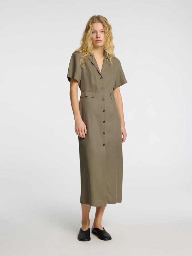 SELECTED FEMME Kleid SLFNATUK SS BUTTONED TENCEL™ Lyocell Linen