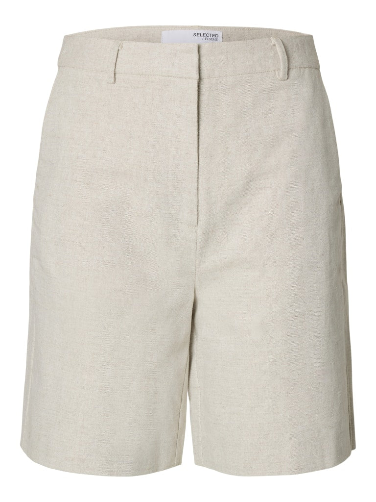 SELECTED FEMME Shorts SLFVENJA SUN HW Cotton Linen Mix