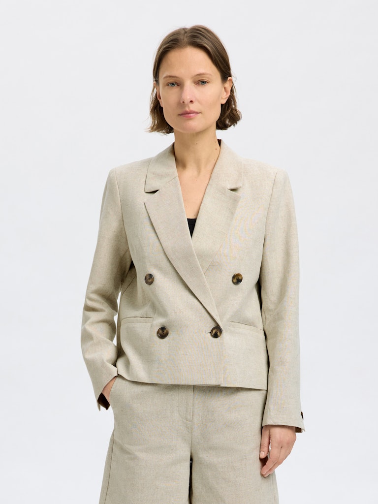 SELECTED FEMME Blazer SLFVENJA SUN LS Cotton Linen Mix