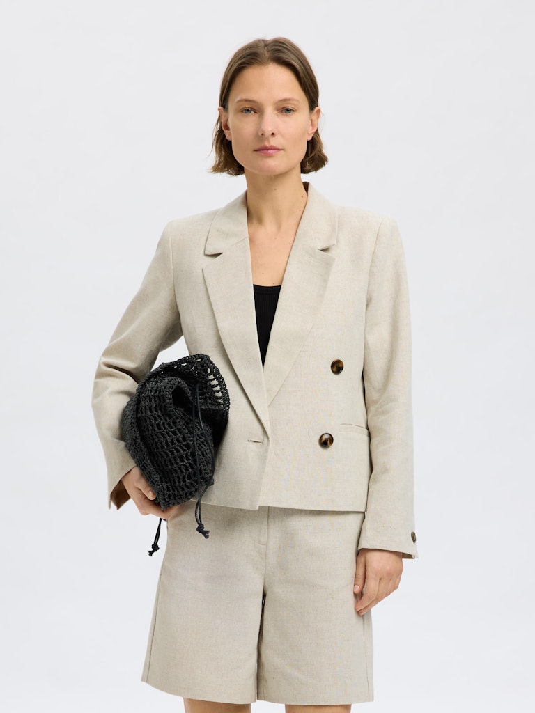 SELECTED FEMME Blazer SLFVENJA SUN LS Cotton Linen Mix
