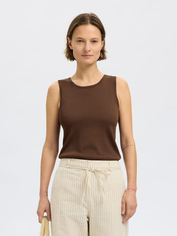 SELECTED FEMME Stricktop Ärmellos SLFMOON SUS Viscose