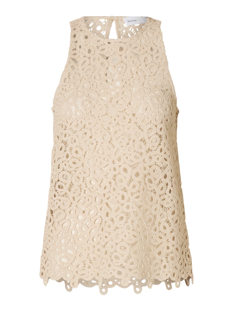 SELECTED FEMME Tanktop SLFALIMA CROCHET Organic Cotton